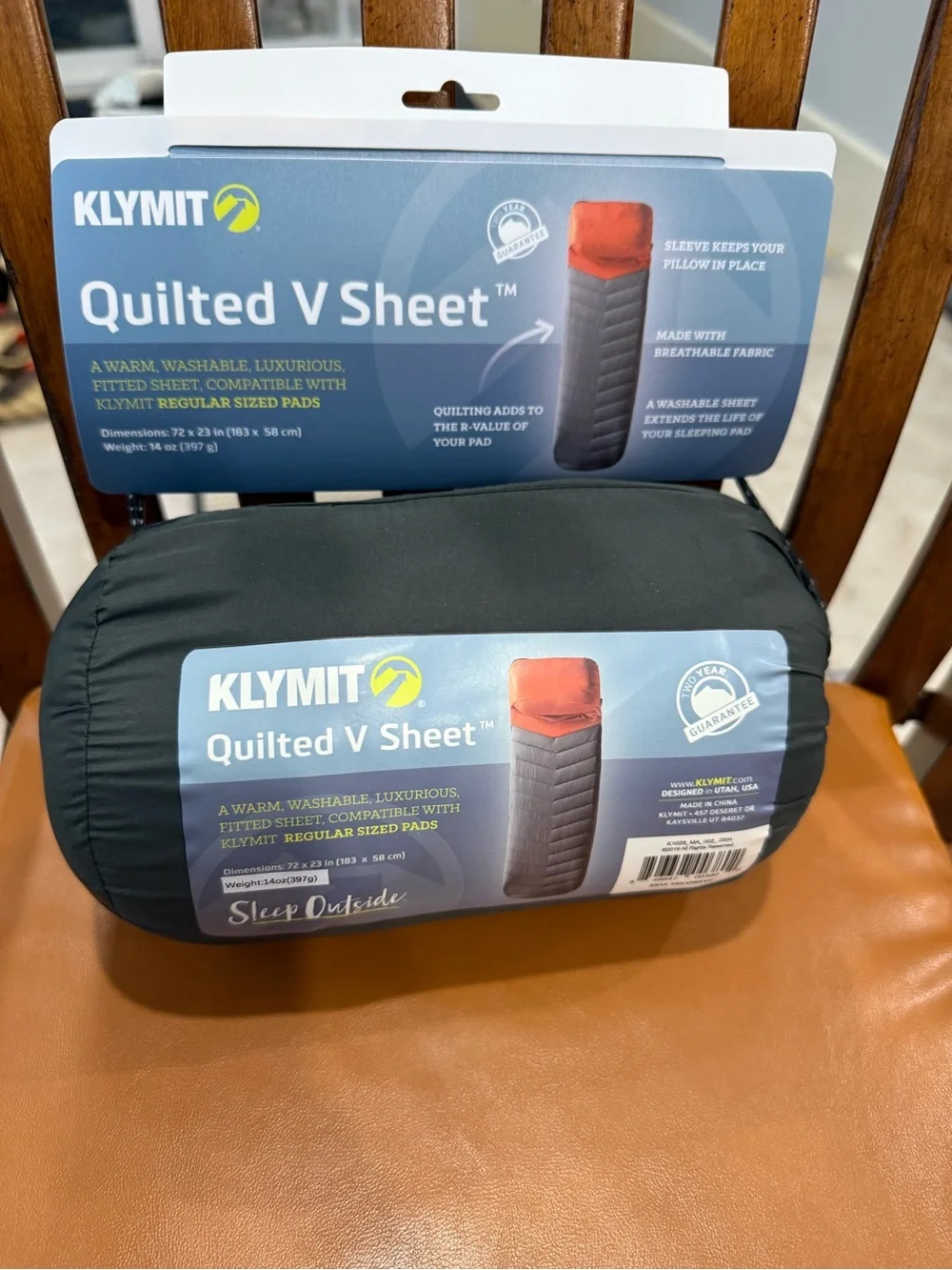 Klymit Quilted V Sheet Regular Size Sleeping Pad Sheet New